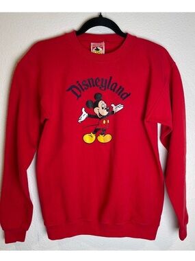 Disneyland Red Mickey Mouse Crewneck Sweater